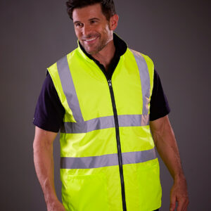 YK061 Yoko Hi-Vis Fleece Bodywarmer