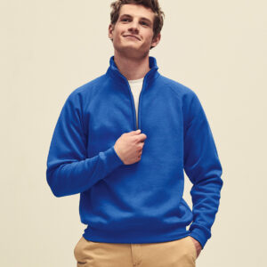 SSE17 Fruit of the Loom Premium Zip Neck Sweatshirt